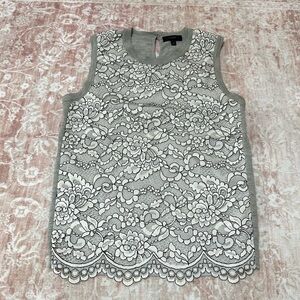 J CREW 100% Merino Wool Lace Top